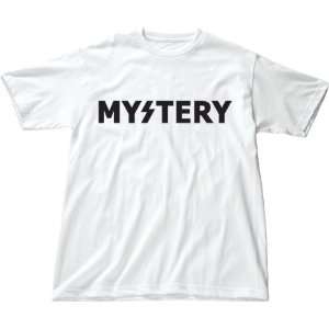  Mystery Text Logo Youth Small White Skate Kids T Shirts 