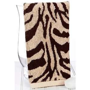  Zebra Print Brown Hand Towel: Home & Kitchen