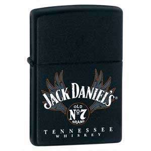  Zippo Jack Daniels® Wing Logo,Black Matte #21017
