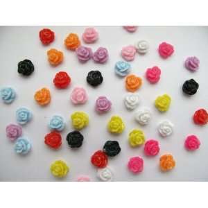 Nail Art 3d 45 Pieces Mix Small Glitter Rose for Nails, Cellphones 