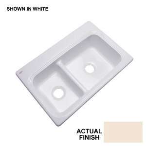   Double Basin Acrylic Topmount Kitchen Sink 51310: Home Improvement