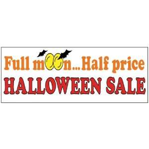  Full Moon Half Price Halloween Sale Business Banner