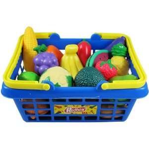 Fruit and Vegetable Basket: Pretend Play Toy Foods for Childrens 