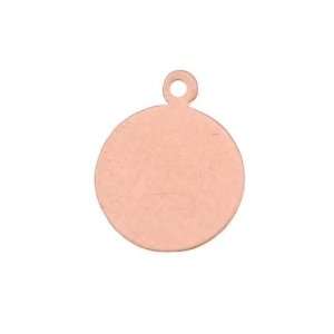  Solid Copper Blank Stamping Small Circle Charms 9mm (4 