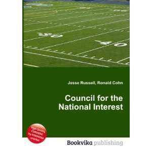  Council for the National Interest Ronald Cohn Jesse 