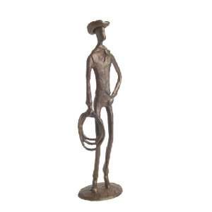  Handcrafted Bronze Sculpture Cowboy Collectible Figurine 