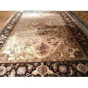  9x13 Hand Knotted Sino Persian w/silk Chinese Rug   96x13 