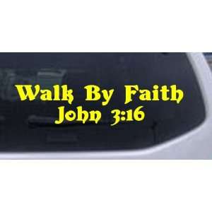 Walk by Faith John 3:16 Christian Car Window Wall Laptop Decal Sticker 