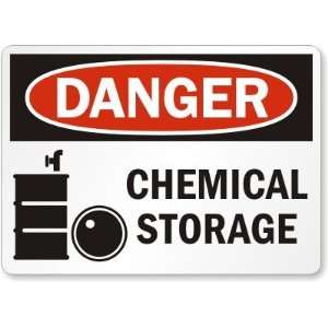  Danger: Chemical Storage (with graphic) Laminated Vinyl 