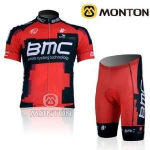   bmc team black&red cycling jersey short suit a129