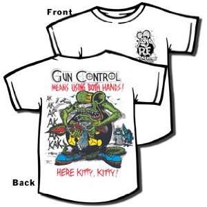  Rat Fink tee shirt Gun Control Size:Large: Automotive