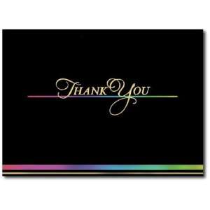 Birchcraft Studios 0507 Thank You Rainbow   Gold Lined Envelope with 