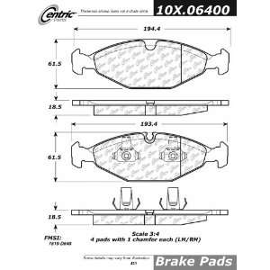  Centric Parts, 102.06400, CTek Brake Pads Automotive
