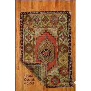    4x5 Hand Knotted Oushak Turkey Rug   40x54