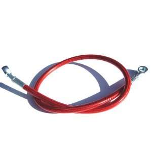  26 INCH EXTENDED RED REAR BRAKE LINE: Automotive