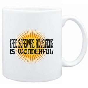  Mug White  Free Software Movement is wonderful  Hobbies 