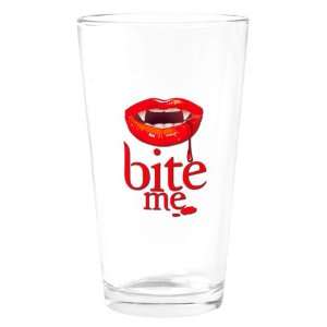  Pint Drinking Glass Vampire Fangs Bite Me: Everything Else