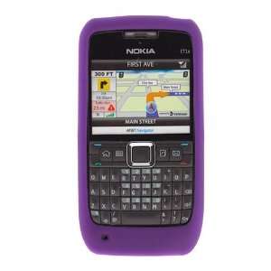  Premium Nokia E71 Silicone Skin Case Sleeve   Purple 