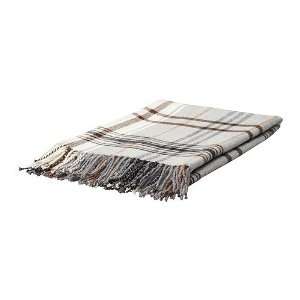  Ikea Hermine Plaid Throw, Soft Wool Blend Blanket