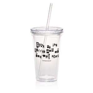  Coffee Ransom Note 16oz Clear Acrylic To go Tumbler Cup 