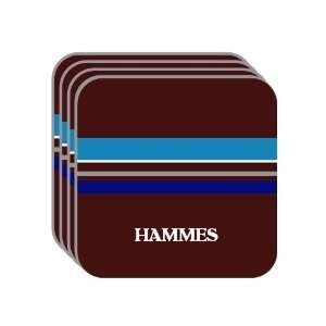 Personal Name Gift   HAMMES Set of 4 Mini Mousepad Coasters (blue 