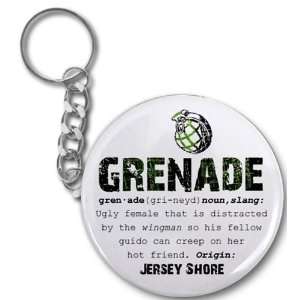  GRENADE Jersey Shore SLANG Fan 2.25 Button Style Key Chain 