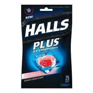 Halls Plus, Icy Strawberry, 25 Count Grocery & Gourmet Food