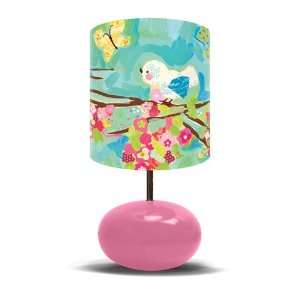   daisy Cherry Blossom Birdies Pink Base Lamp 11x21