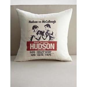  boxing match   18x18 pillow cover + insert   ivory: Home 