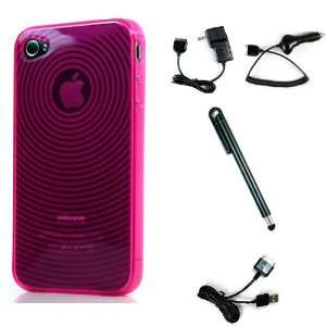  iPhone 4S Combo Pack with Pink Target Design Flex Case for 
