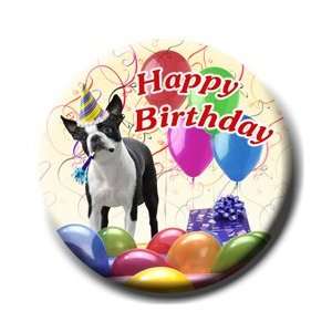  Boston Terrier Happy Birthday Pin Badge: Everything Else