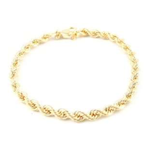  Gold plated bracelet Corde 19 cm (7. 48) 4 mm (0. 16).: Jewelry