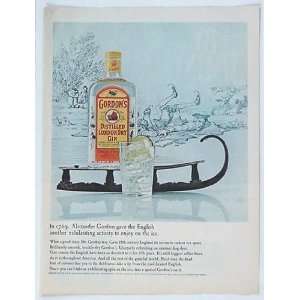  1965 Gordons Gin 1769 Ice Skate Print Ad (2325): Home 