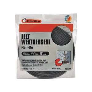 Frost King S258/17H Felt Weather Strip 5/8 Inch by 3/16 