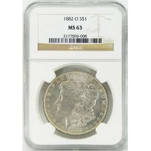  1882 O MS63 Morgan Silver Dollar Graded by NGC Everything 