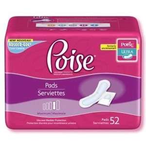  POISE Pads Maximum    Pack of 52    KBC19063 Health 