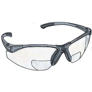  Safety Glasses   Wrap style Clear Cheaters  