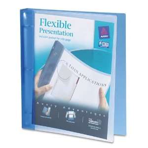   Round Ring Presentation Binder, 1in Capacity, Blue: Office Products