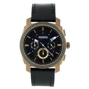  Fossil Mens FS4657 Leather Crocodile Analog with Black 
