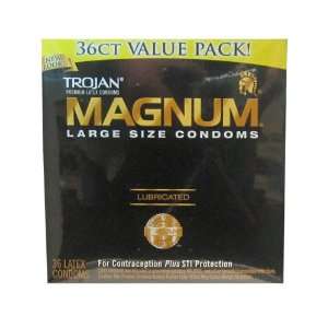   Condom Magnum Lubricated, Large size 36s: Health & Personal Care