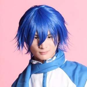  Blue Short Length Anime Cosplay Wig Costume: Toys & Games