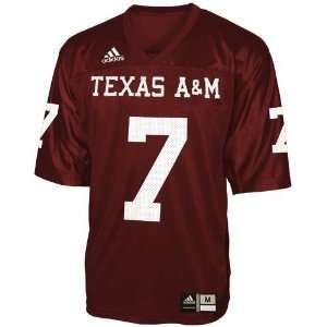  adidas Texas A&M Aggies #7 Maroon Replica Football Jersey 