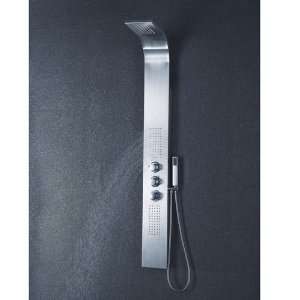Andromeda Thermostatic Stainless Steel LED Shower Panel with Handspray 