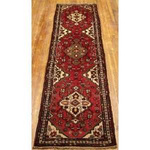  2x9 Hand Knotted Hamedan Persian Rug   96x25: Home 