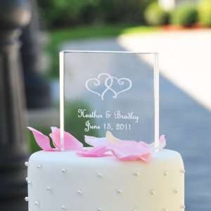    Baby Keepsake: Personalized Acrylic Square Cake Topper: Baby
