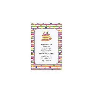  Funky Cake Birthday Party Invitations Health & Personal 