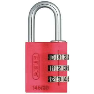  ABUS 145/30 Red Combination Padlock,Dials 3,Red