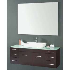  Virtu UM 3083 56 Tempered Glass Countertop Vanity