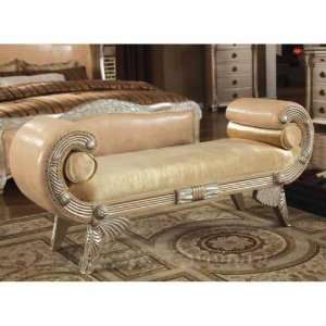   Furniture BE7008B Bellevue Bench with Leather: Patio, Lawn & Garden