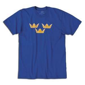  365 Inc Sweden Three Crowns Soccer T Shirt (Royal): Sports 